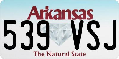 AR license plate 539VSJ