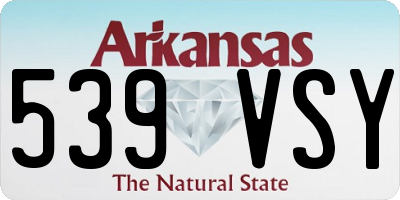 AR license plate 539VSY