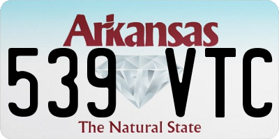 AR license plate 539VTC
