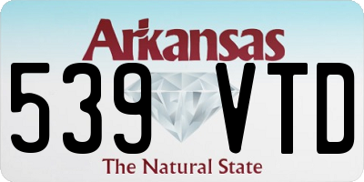 AR license plate 539VTD