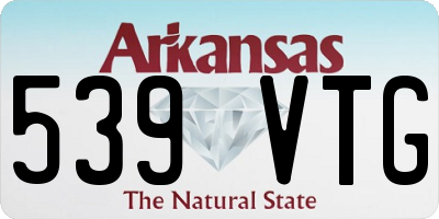 AR license plate 539VTG