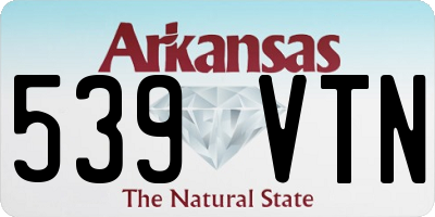 AR license plate 539VTN