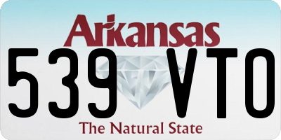 AR license plate 539VTO