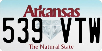 AR license plate 539VTW