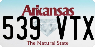 AR license plate 539VTX