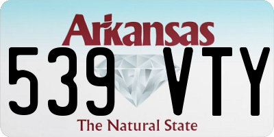 AR license plate 539VTY