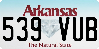 AR license plate 539VUB