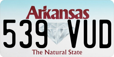 AR license plate 539VUD