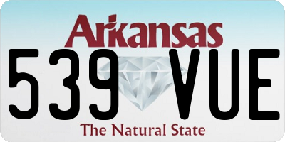 AR license plate 539VUE