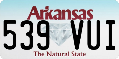 AR license plate 539VUI