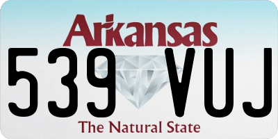 AR license plate 539VUJ