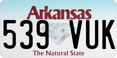 AR license plate 539VUK