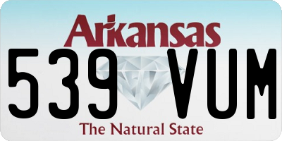 AR license plate 539VUM