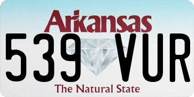 AR license plate 539VUR