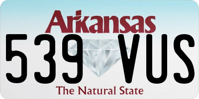 AR license plate 539VUS