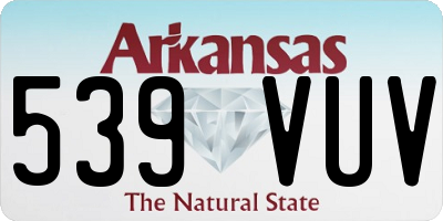 AR license plate 539VUV