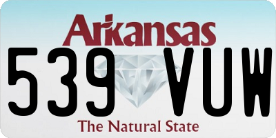 AR license plate 539VUW