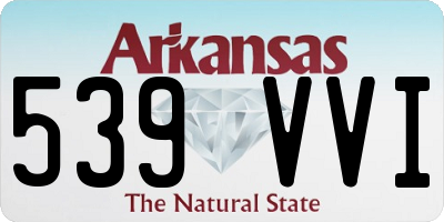AR license plate 539VVI