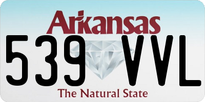 AR license plate 539VVL