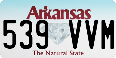 AR license plate 539VVM