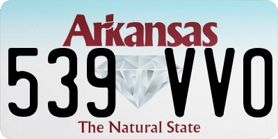 AR license plate 539VVO