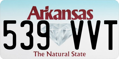 AR license plate 539VVT