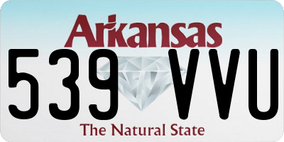 AR license plate 539VVU