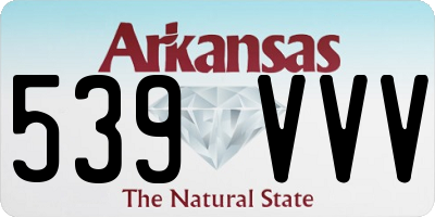 AR license plate 539VVV