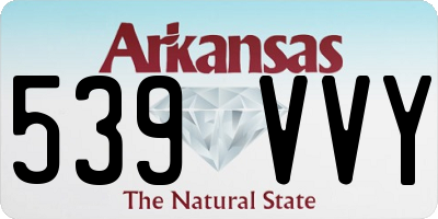 AR license plate 539VVY