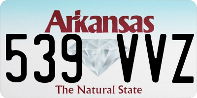 AR license plate 539VVZ