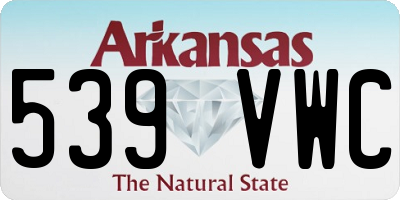 AR license plate 539VWC