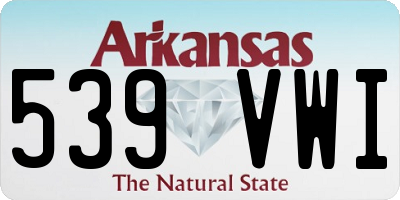 AR license plate 539VWI