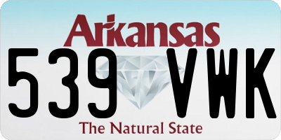 AR license plate 539VWK