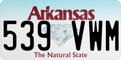 AR license plate 539VWM