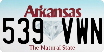 AR license plate 539VWN