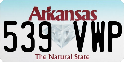 AR license plate 539VWP