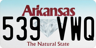 AR license plate 539VWQ