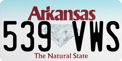 AR license plate 539VWS