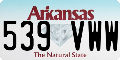 AR license plate 539VWW