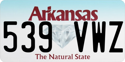 AR license plate 539VWZ