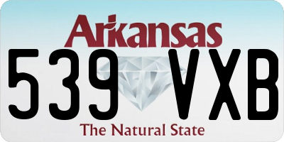 AR license plate 539VXB