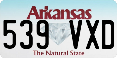 AR license plate 539VXD