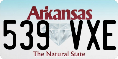 AR license plate 539VXE