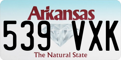 AR license plate 539VXK