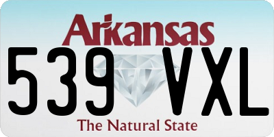 AR license plate 539VXL