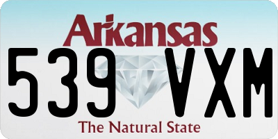 AR license plate 539VXM