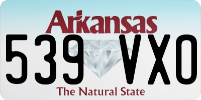 AR license plate 539VXO