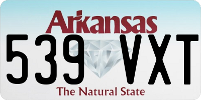 AR license plate 539VXT