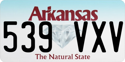 AR license plate 539VXV