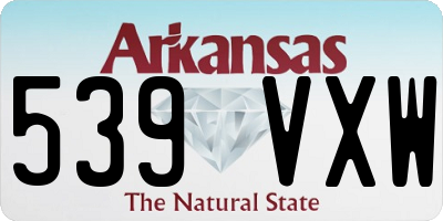 AR license plate 539VXW